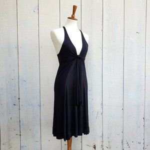 NWT Tufi Duek Black Jersey Silk Dress Size S